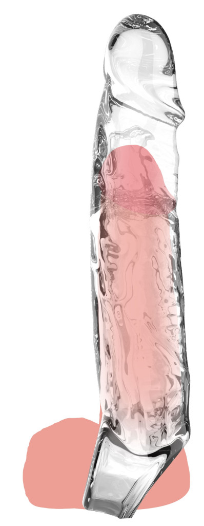 Get Real – átlátszó pénisz hüvely, 16 x 3,5 cm - Image 3
