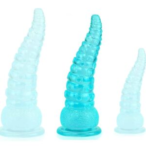 Winkle M – prémium dildó, 16 cm, türkiz színben
