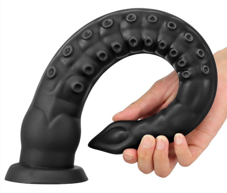Oktoop L – stílusos, prémium fekete dildó 52 cm hosszú - Image 3