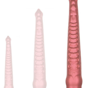 Oktoop L – prémium piros dildo 52 x 7,5 cm