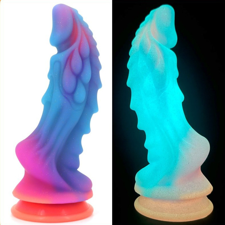 Lumy Dragon – foszforeszkáló dildó (18 x 7 cm) - Image 2