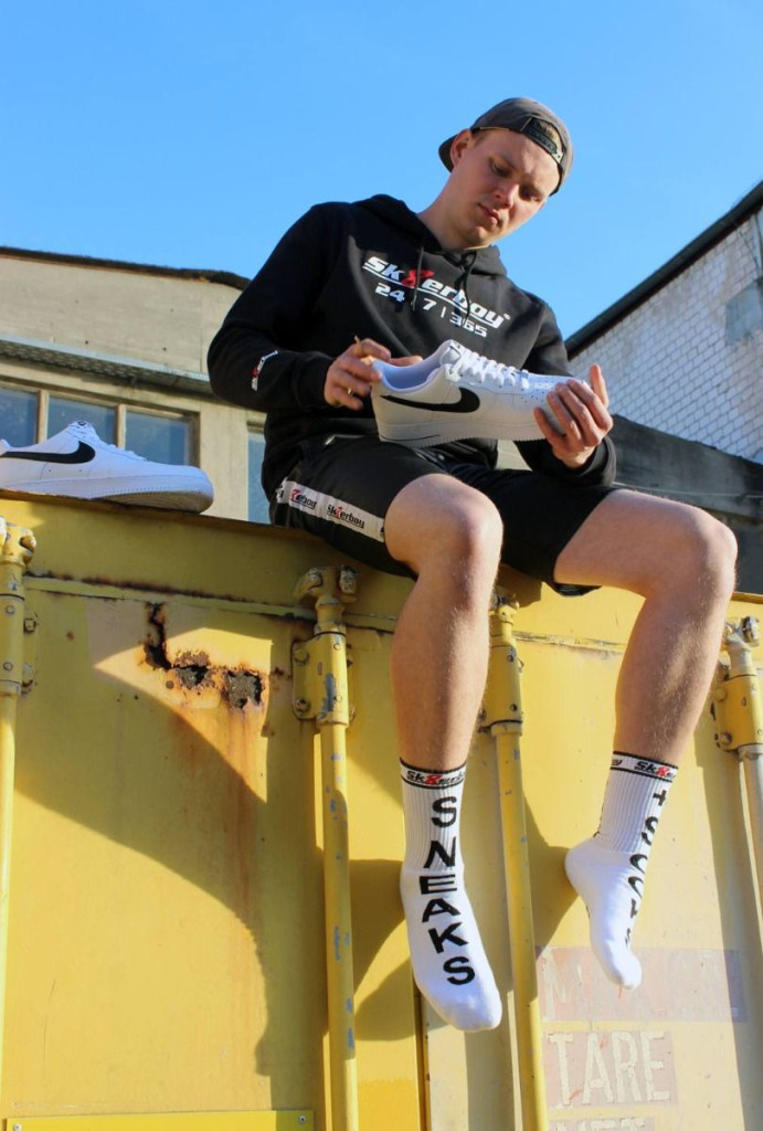 SNEAKS SOCKS Sk8erboy – stílusos fehér sportzokni - Image 5