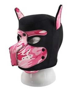Puppy Neoprene – fekete-pink kamuflázs maszkmaszk