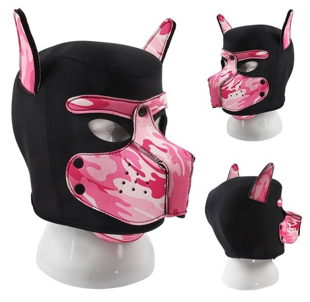 Puppy Neoprene – fekete-pink kamuflázs maszkmaszk - Image 2
