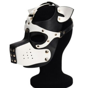 Puppy Dog Mask – stílusos fekete-fehér álarc