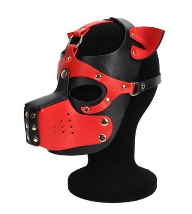 Ixo Puppy Dog Mask – fekete-piros kutyás maszk