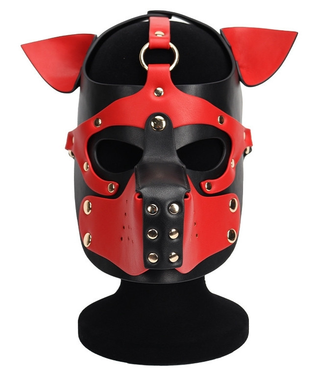 Ixo Puppy Dog Mask – fekete-piros kutyás maszk - Image 2