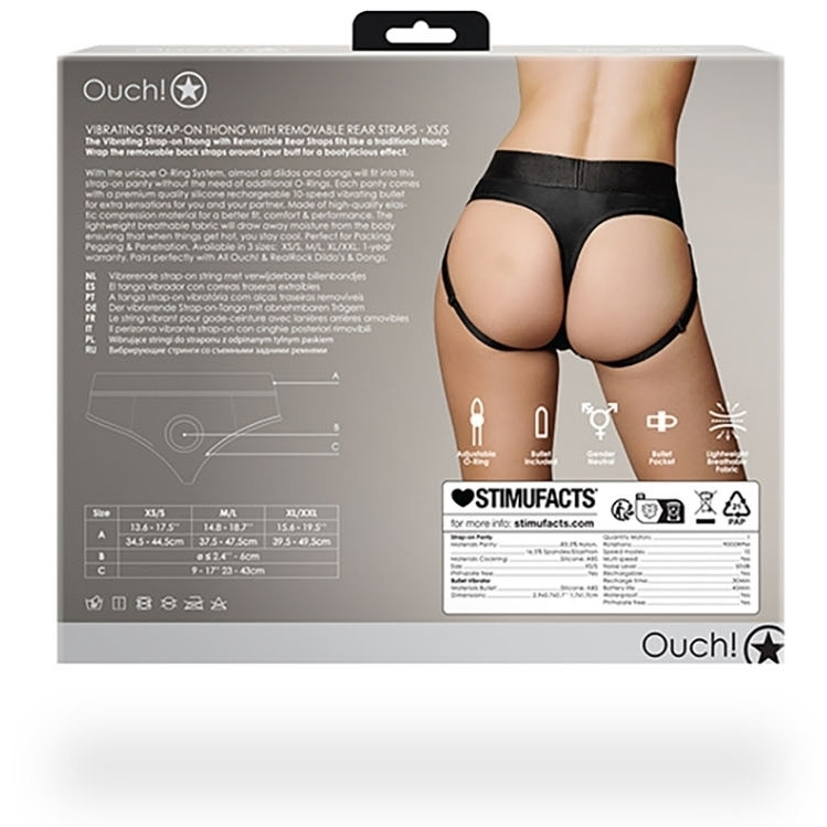 Vibro Jock String – nyitott hátsó vibráló tangapánt - Image 4