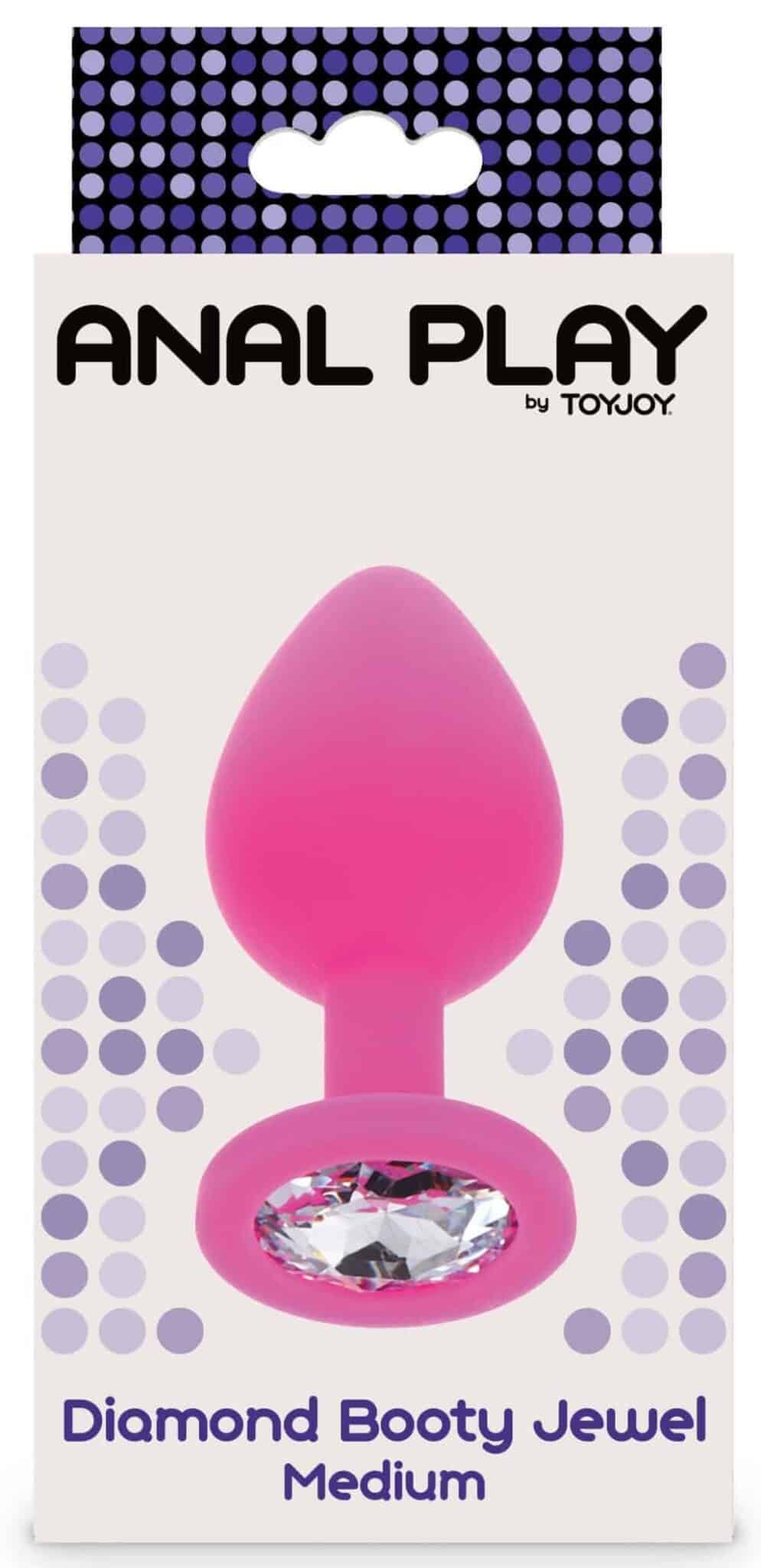Bijou Diamond – prémium rózsaszín anál plug M 7x3.5 cm - Image 2