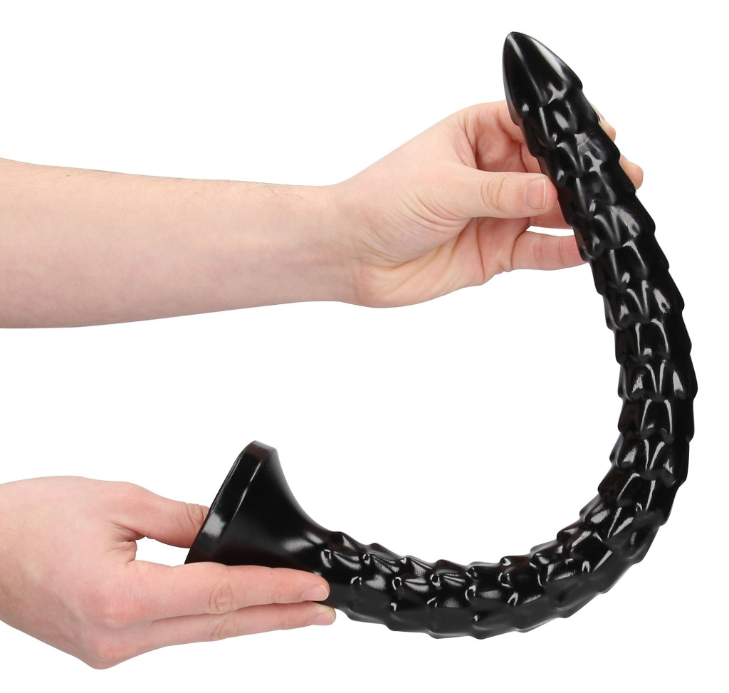 Hosszú, orgazmus fokozó anális kígyó dildo (M) 40x3,5cm - Image 3