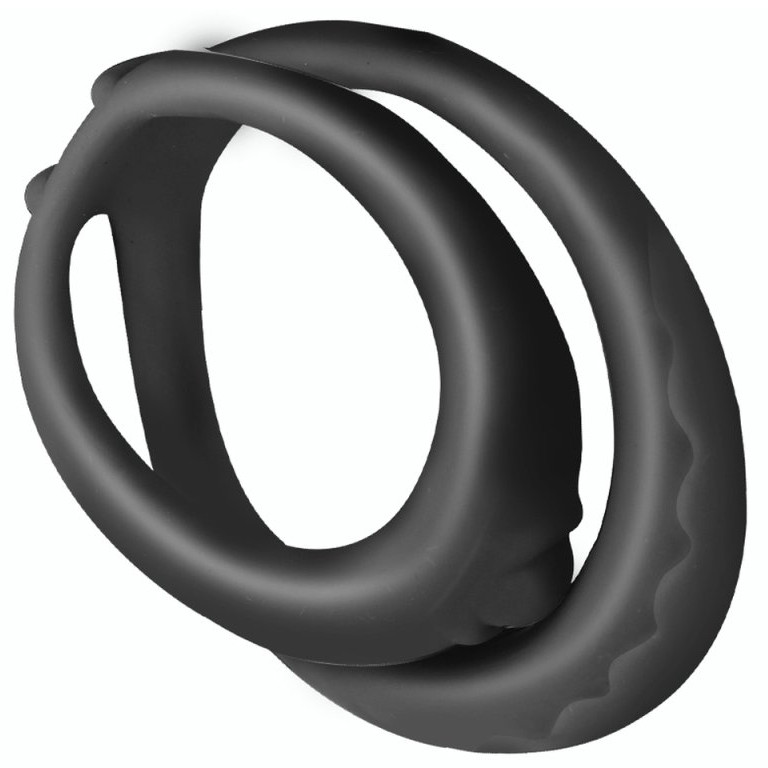 Soft Duo – puha dupla péniszgyűrű 40 mm fekete