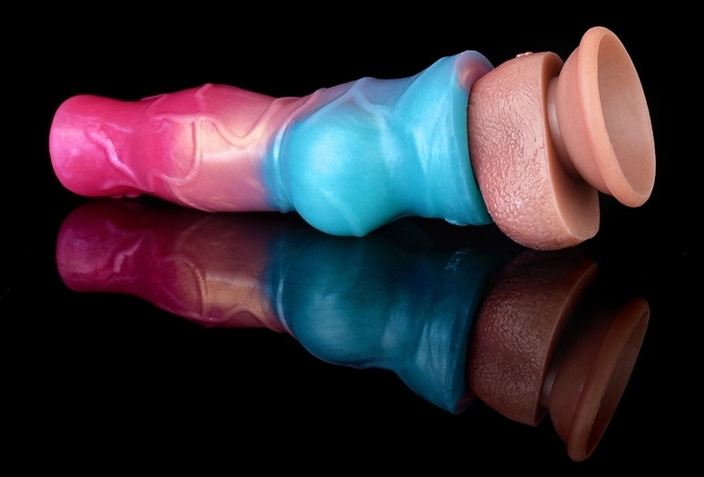 Nott Very Dick – intim pénisz hüvely 18 x 6.5cm rózsaszín-kék - Image 4