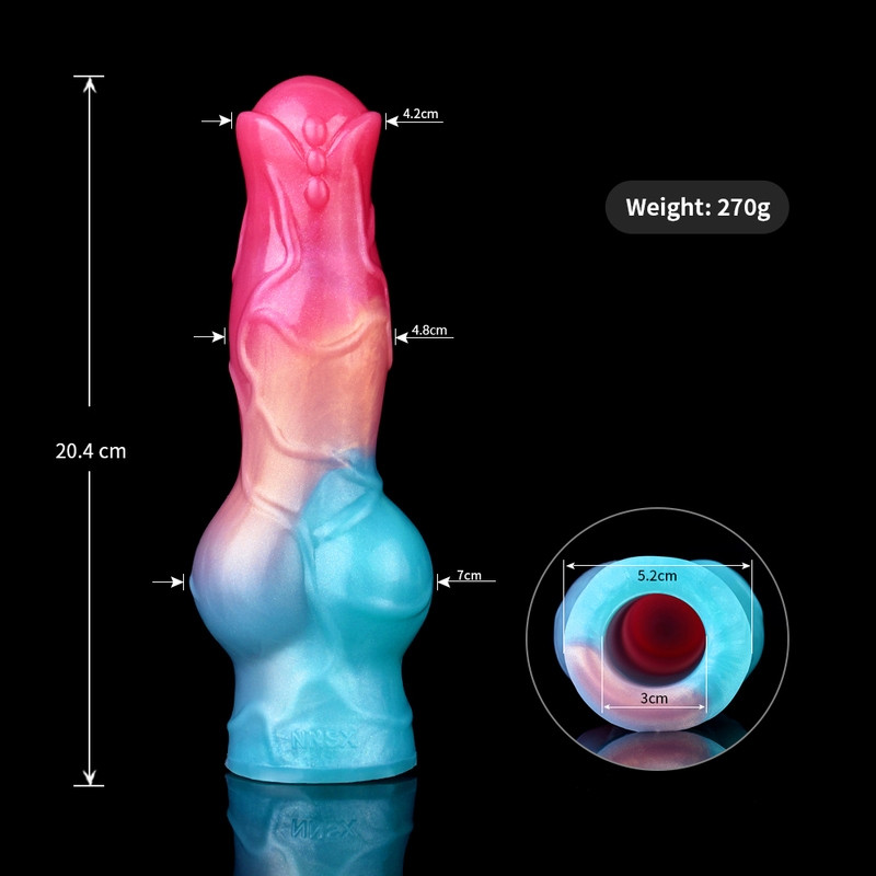 Nott Very Dick – intim pénisz hüvely 18 x 6.5cm rózsaszín-kék - Image 5