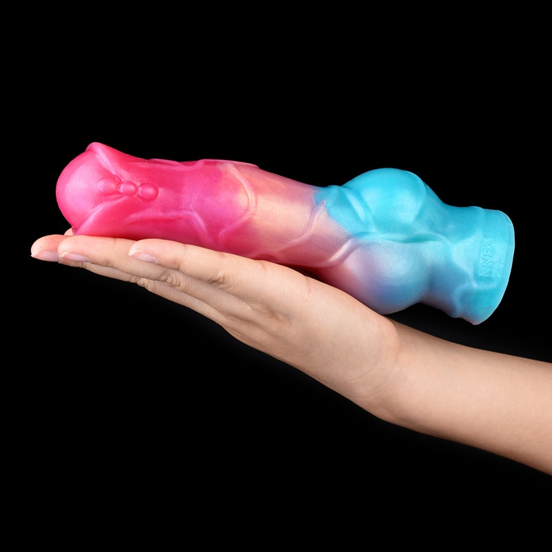 Nott Very Dick – intim pénisz hüvely 18 x 6.5cm rózsaszín-kék - Image 6