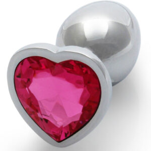 Bijou Heart Gem S – ezüst-rózsaszín anális kényeztető