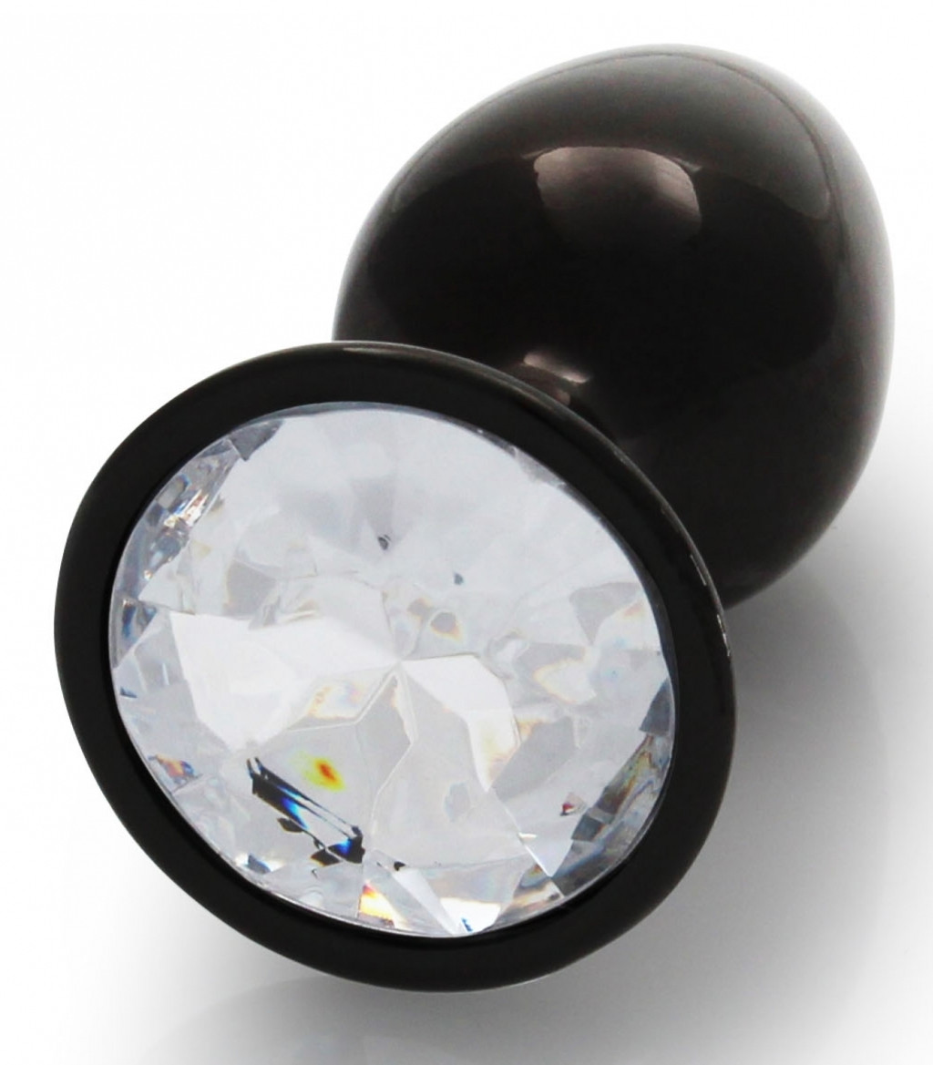 Bijou – fekete átlátszó kerek gem anális izgató 6x2.6cm - Image 4