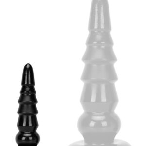 Plug Tower Up S – prémium anál dildó 18 x 5 cm, fekete