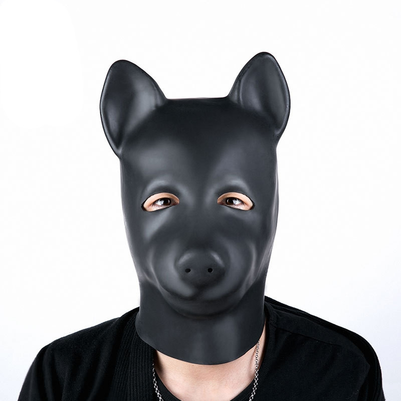 Sweety Bear – elegáns latex maszk fekete színben