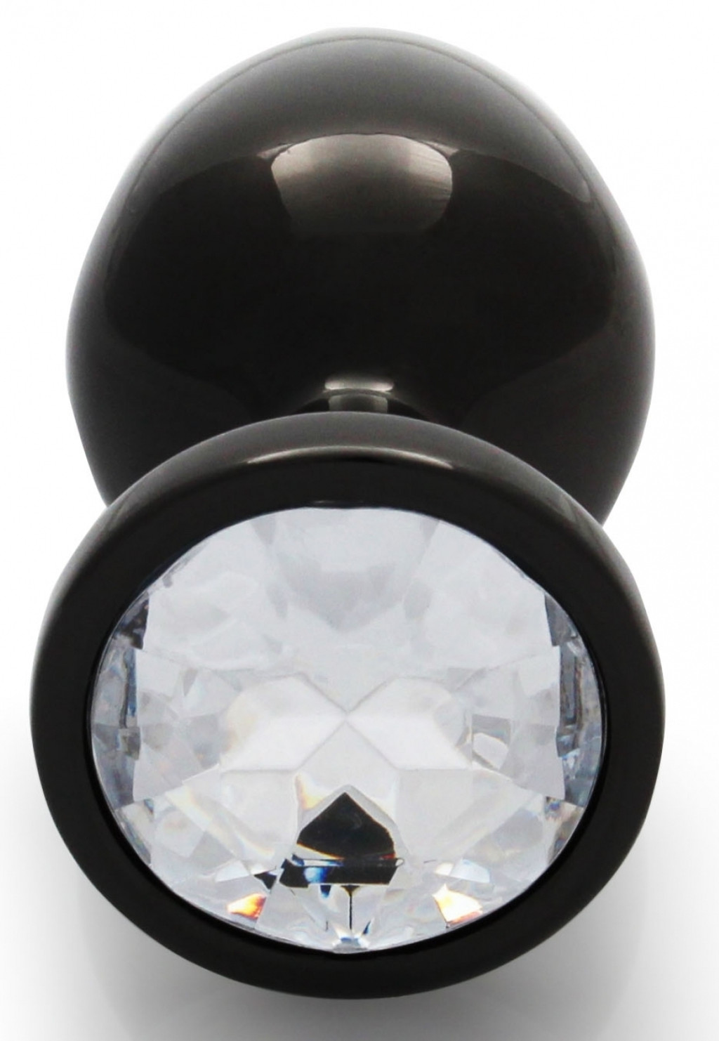 Bijou – Prémium anal gyöngy, 7 x 3,3 cm, fekete-átlátszó - Image 5