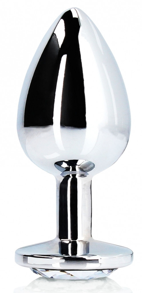 Bijou anal – ezüst átlátszó kerek gyöngy 7x3.3 cm - Image 3