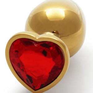 Bijou Heart Gem M – prémium arany-piros anális izgató