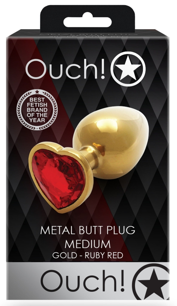 Bijou Heart Gem M – prémium arany-piros anális izgató - Image 2