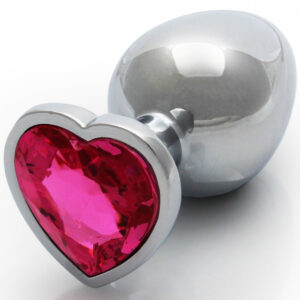 Bijou Heart Gem L – prémium ezüst-rózsaszín anális kényeztető