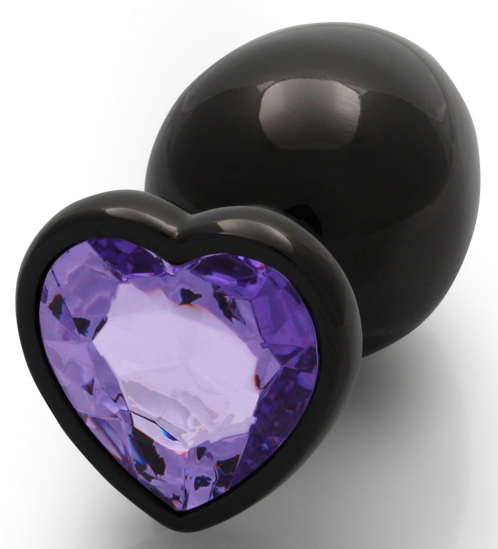 Bijou Heart Gem L – fekete-lila anális kényeztető 8x4 cm - Image 3