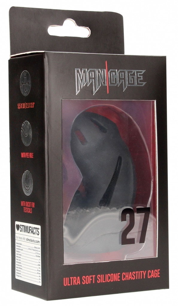 ManCage 27 – prémium férfi kínzóketrec fekete 9.6 x 3.5 cm - Image 2