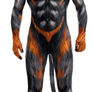 Fekete-Fényes cosplay overál - Sexy Wolf Man stílusban
