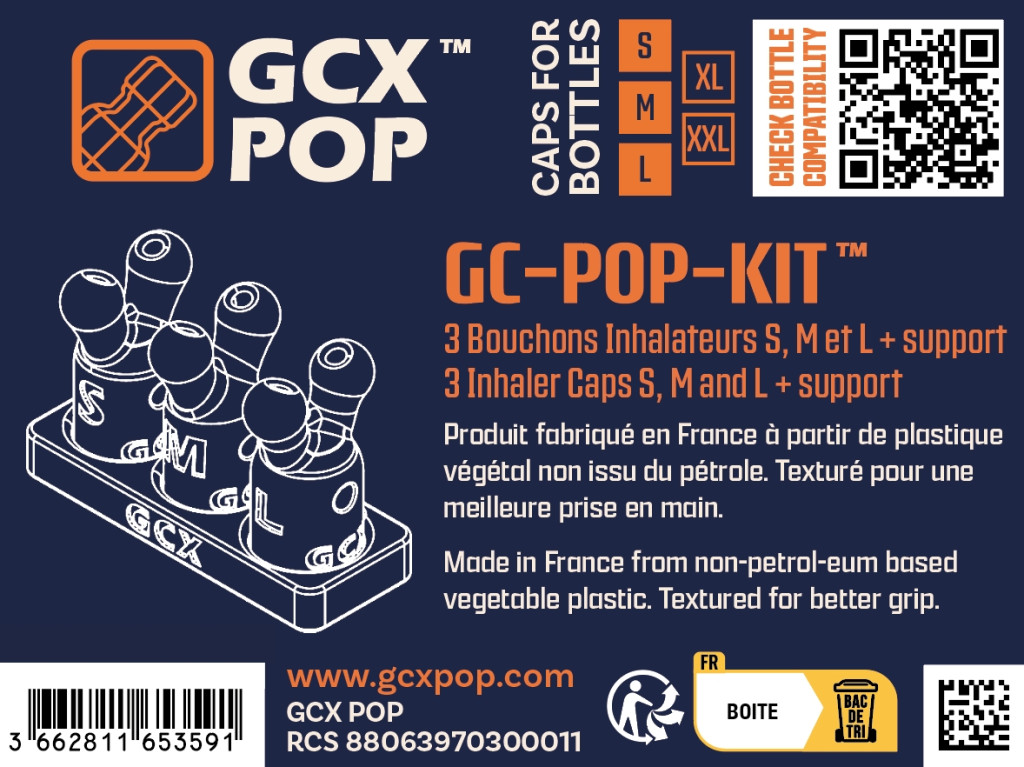 GC-POP™ – 3 db S/M/L inhaláló dugó + tartó - Image 4