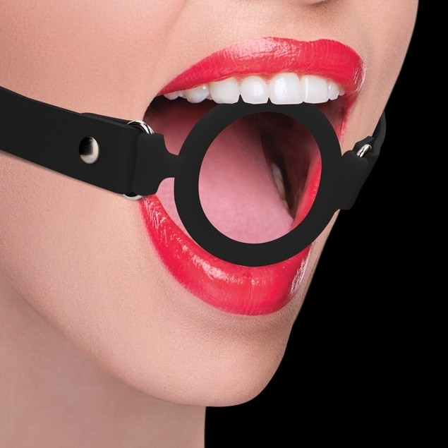 Silicone Ring Gag – prémium szilikon ring gag 40mm fekete - Image 2