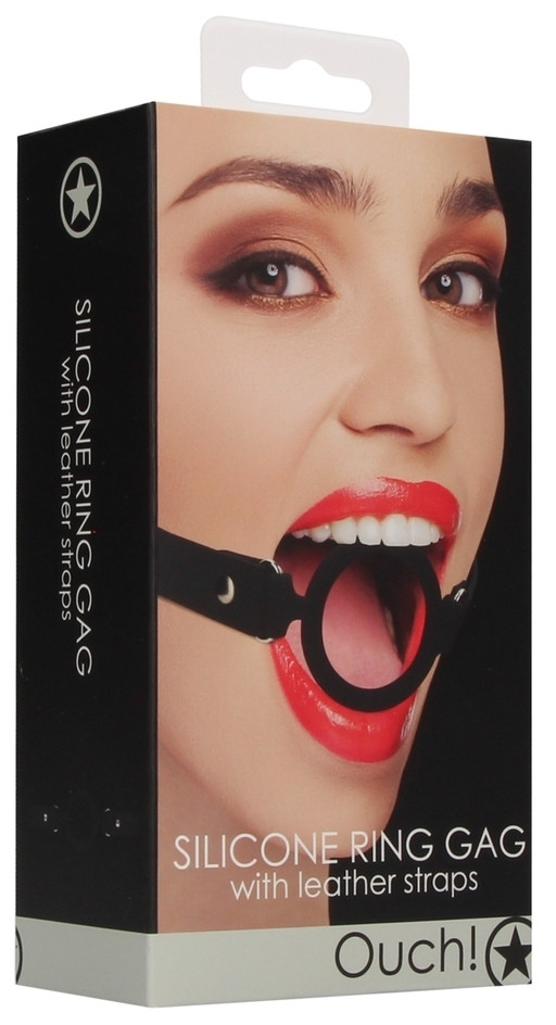Silicone Ring Gag – prémium szilikon ring gag 40mm fekete - Image 3
