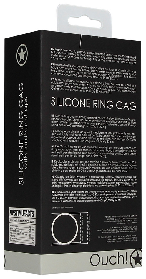 Silicone Ring Gag – prémium szilikon ring gag 40mm fekete - Image 4