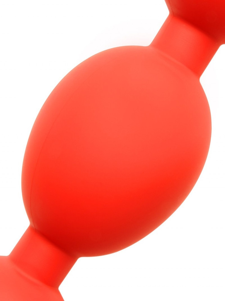 Anal golyók - Stretch Eggs S, 43 x 4 cm, piros - Image 6