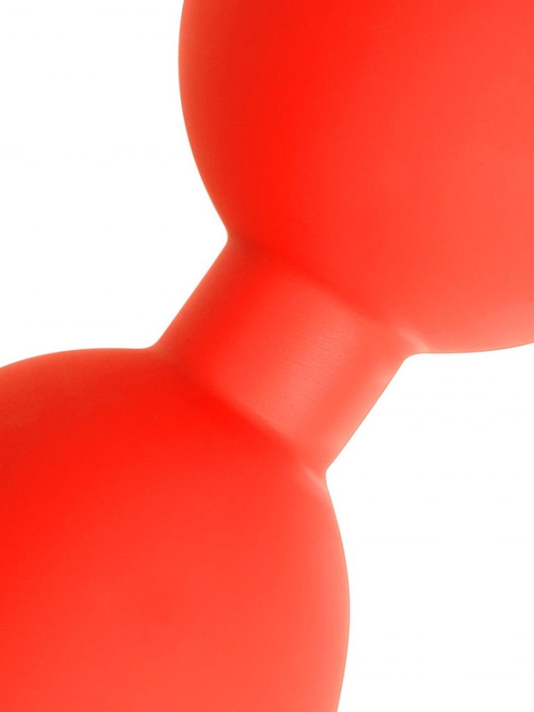 Anal balls - rugalmas tojások M - 45 x 5 cm - piros - Image 5