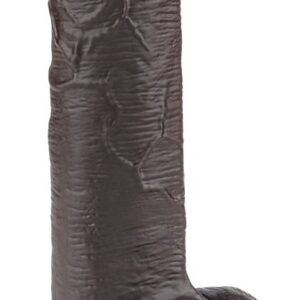 Prémium bőrhatású dildó – 15 x 4,5 cm, fekete