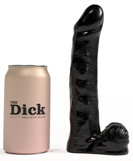 Rocky – stílusos fekete dildó, 19 cm long
