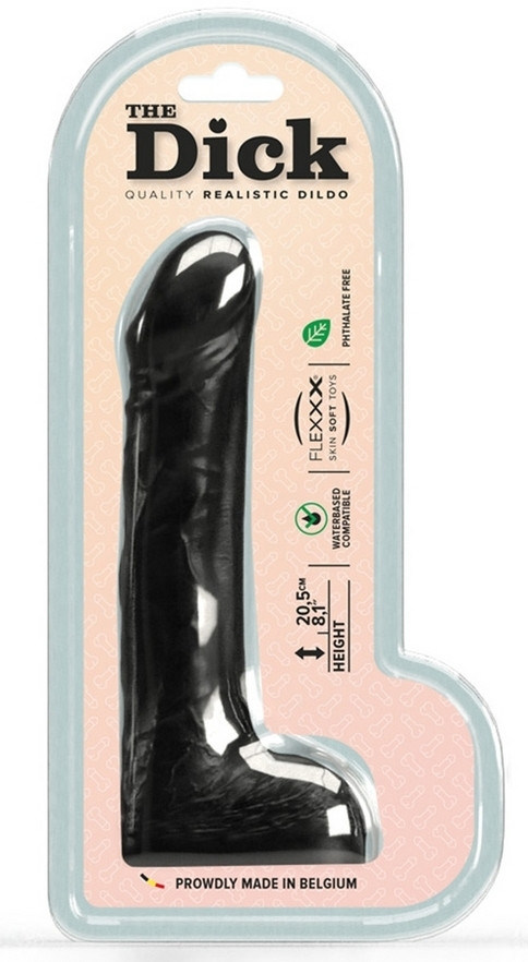 Rocky – stílusos fekete dildó, 19 cm long - Image 2