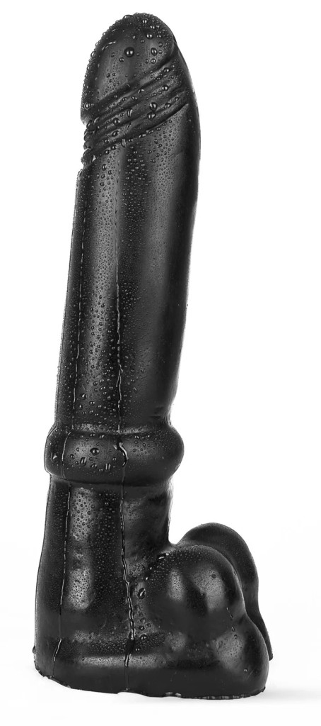 Petar Dark Crystal – prémium dildó, 25 cm hosszú, éj fekete - Image 2