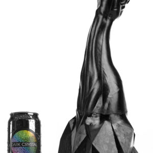 Tonis Dark Crystal – prémium, fekete üveg dildó 29 x 11 cm
