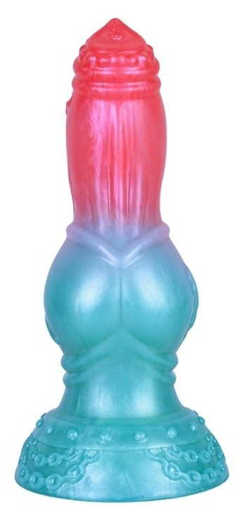 Alien Beast Cyan Rainbow – színes, 7.9" dildó - Image 2