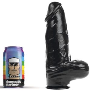 Dildo DP92B Panzer – prémium fekete 18 cm-es intim játék