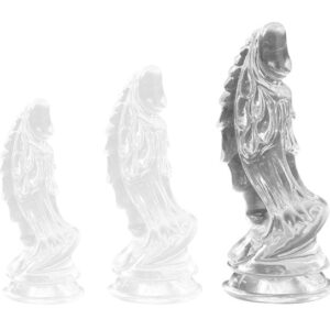 Átlátszó, ívelt, prémium dildó – 19 x 7 cm