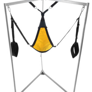 Kit Sling – sárga háromszögű szövet hinta, szürke kerettel