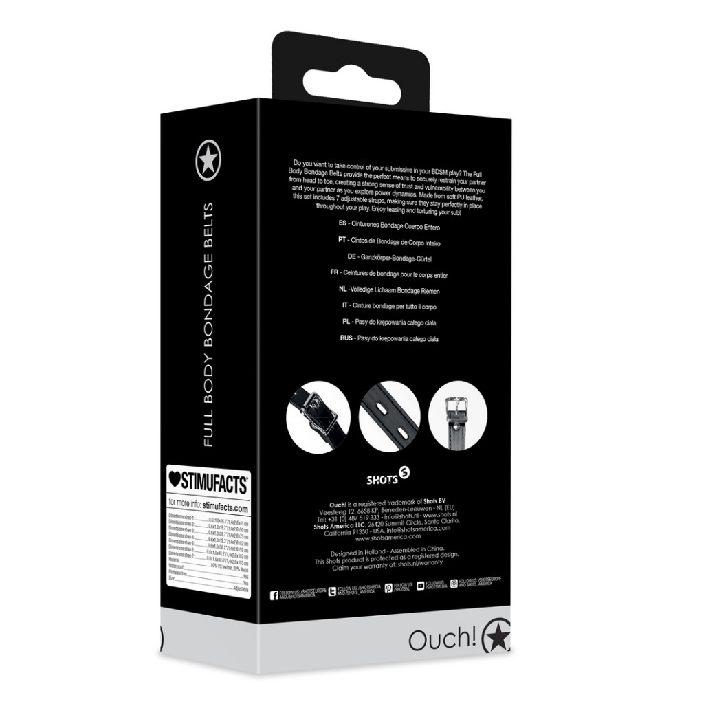 Teljes testtartó övek – 7 darabos prémium szett - Image 4