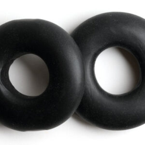 Set of 2 Stacker – puha péniszgyűrű 20 mm fekete