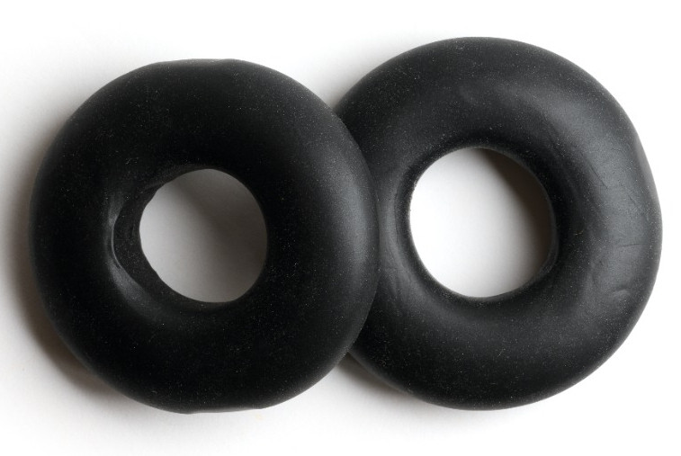 Set of 2 Stacker – puha péniszgyűrű 20 mm fekete