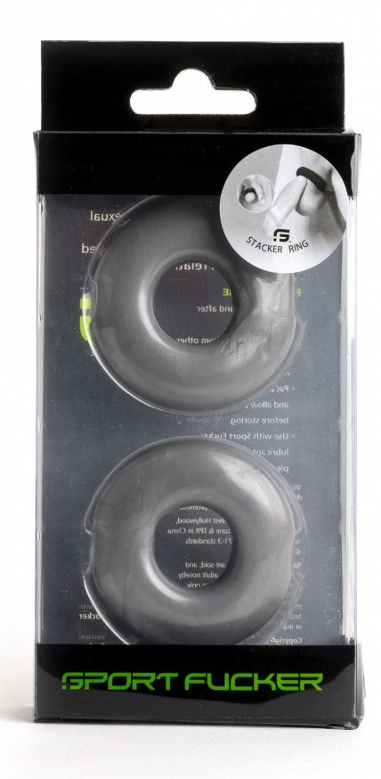 Két darabos puha péniszgyűrű szett – 20 mm, szürke - Image 2