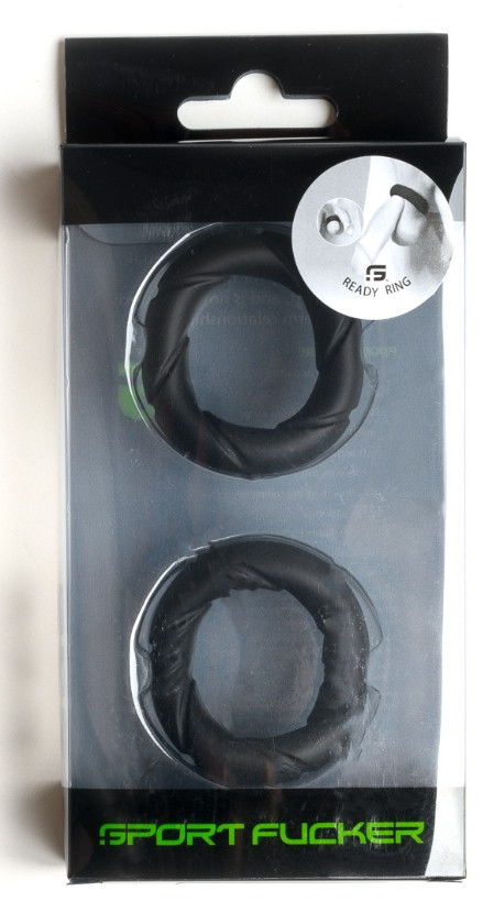 Ready Rings – 2 db prémium péniszgyűrű fekete színben - Image 2